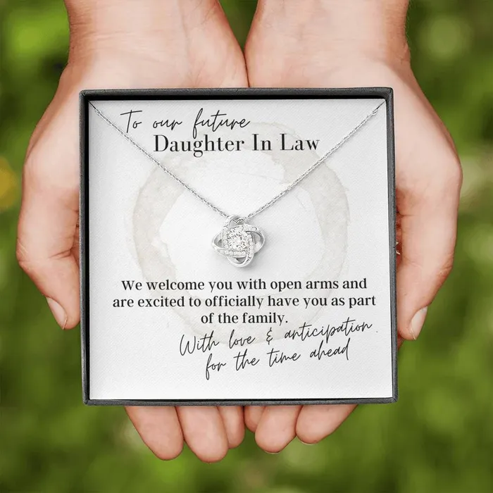 Necklaces ShineOn Fulfillment To Our Future Daughter In Law We Love You Love Knot Pendant Necklace