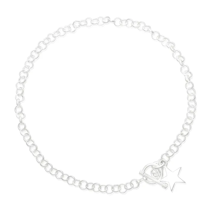 Necklaces Teeda N811 Sm Round Rolo Link Necklace