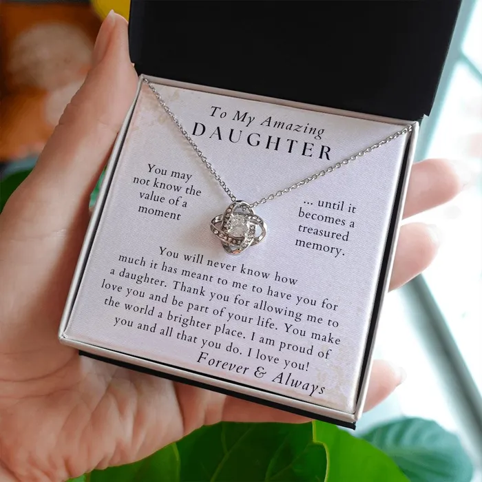 Proud Of You Daughter Necklace Gift from Mom or Dad Birthday Graduation Valentines Christmas Gifts ShineOn Fulfillment Necklaces