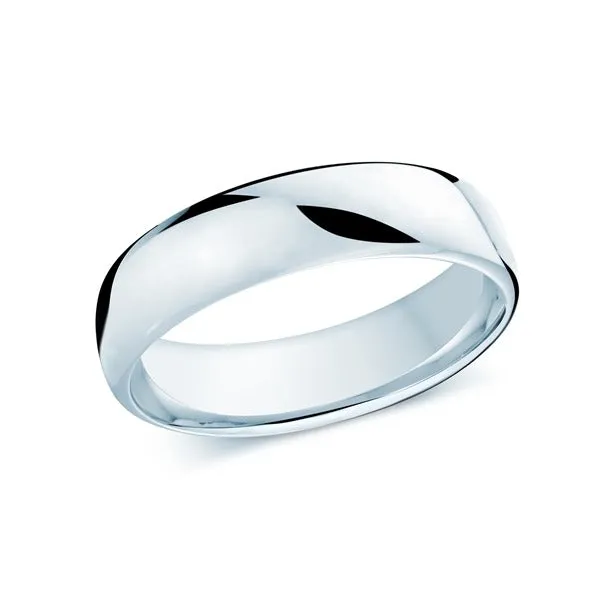 Rings MALO BANDS Malo 14K White Gold 65mm Domed Wedding Band