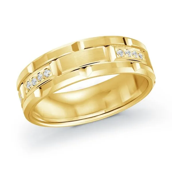 Rings MALO BANDS Malo 14K Yellow Gold 7mm Flat Wedding Band