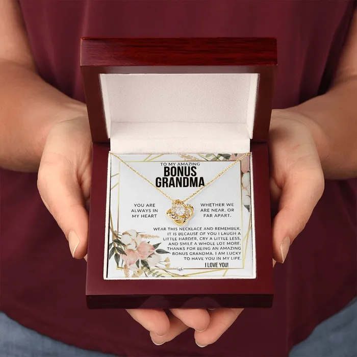 ShineOn Fulfillment Bonus Grandma Gift Beautiful Womens Pendant From Granddaughter Grandson Grandkids Great For Mothers Day Christmas or Birthday Necklaces