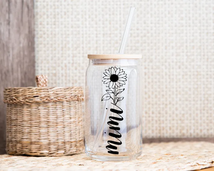Sunflower Personalized Iced Coffee Cup 16oz Tonyas Treasures Inc Necklaces Sunflower Personalized Iced Coffee Cup 16oz Tonyas Treasures Inc Necklaces
