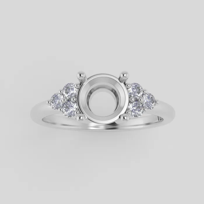 The Calisto Platinum White Size 55 Stone HX113 Antelope Ring Box Custom Engraving 0 VENVS Rings