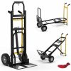 3 In 1 Black Convertible Hand Truck Metal Dolly Cart  |  Sack Trucks Other Tools & Equipment Sack Trucks