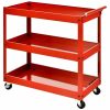 3 Shelf Red Tool Trolley With Lockable Wheels  |  Tool Storage Other Tools & Equipment Tool Storage