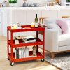 3 Shelf Red Tool Trolley With Lockable Wheels  |  Tool Storage Other Tools & Equipment Tool Storage