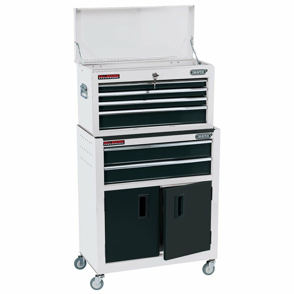 6 Drawer White Combined Roller Tool Chest And Cabinet Set  |  Tool Storage Other Tools & Equipment Tool Storage