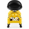 Yellow Rolling Seat Mechanic Stool With Tool Tray  |  Tool Storage Other Tools & Equipment Tool Storage