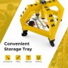 Yellow Rolling Seat Mechanic Stool With Tool Tray  |  Tool Storage Other Tools & Equipment Tool Storage