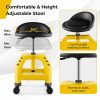 Yellow Rolling Seat Mechanic Stool With Tool Tray  |  Tool Storage Other Tools & Equipment Tool Storage